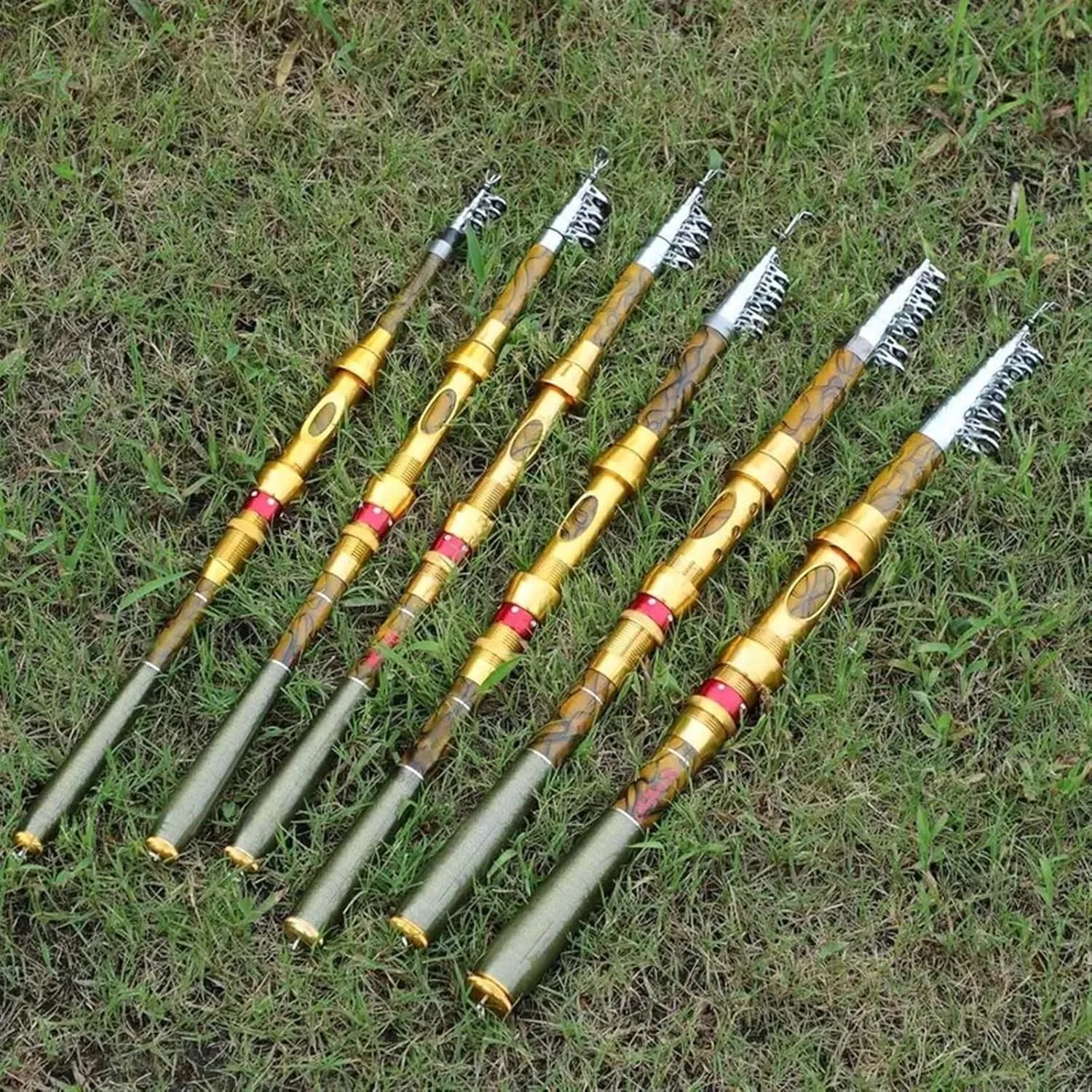 Fishing Pole 1.8-3.6M Telescopic Fishing Rod M Power Carbon Fiber Pole Travel Rod Carp Fishing Tackle Fishing Rod(1.8m), langlang2023