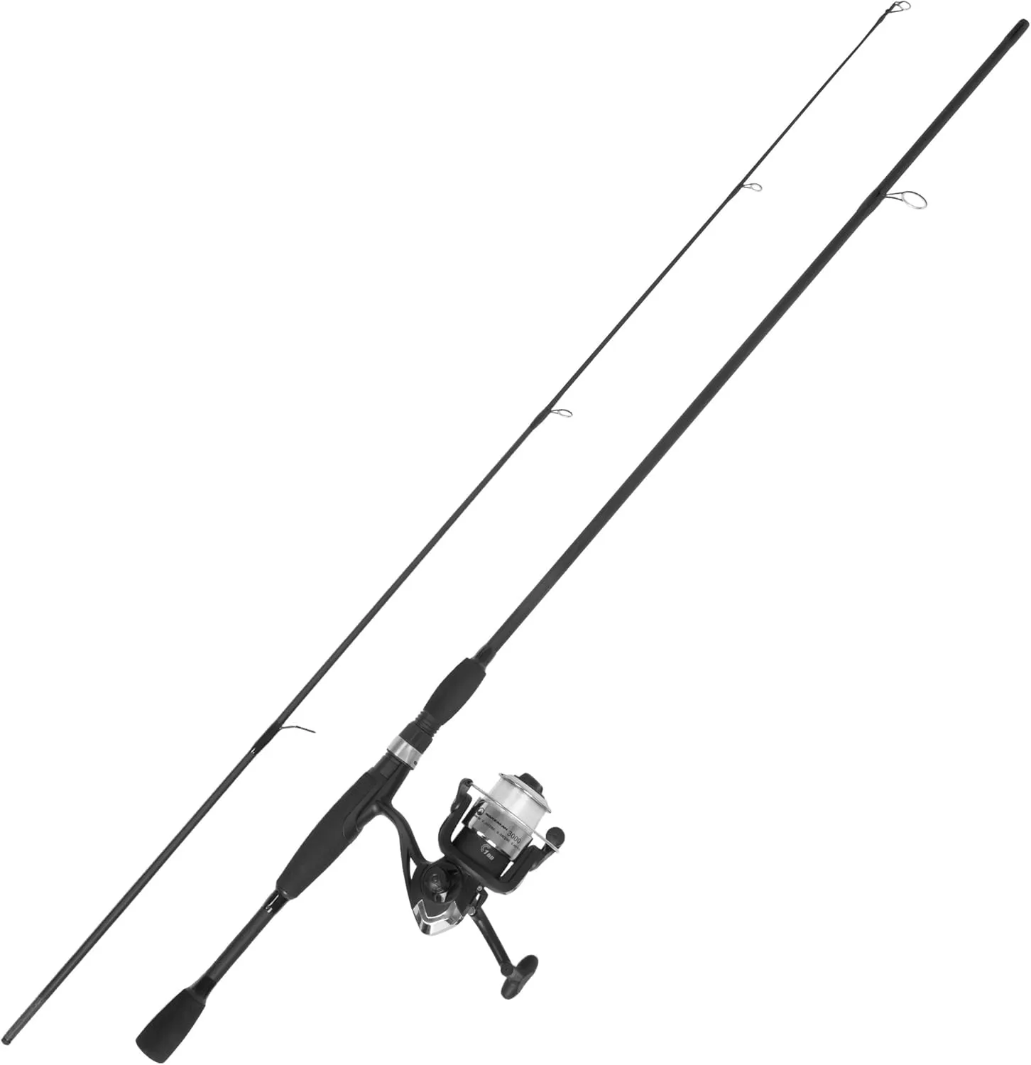 Fishing Rod and Reel Combo - 2pc Strike Series Medium Action 78-Inch Spinning Reel Fishing Pole - Angling Gear for Bass and Trout by Wakeman, 6.5 feet