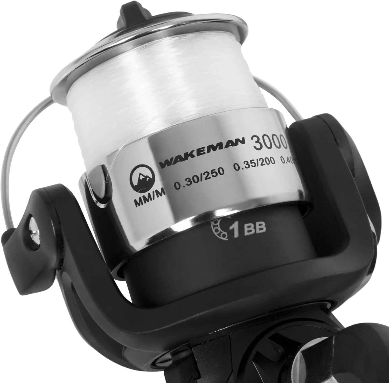 Fishing Rod and Reel Combo - 2pc Strike Series Medium Action 78-Inch Spinning Reel Fishing Pole - Angling Gear for Bass and Trout by Wakeman, 6.5 feet