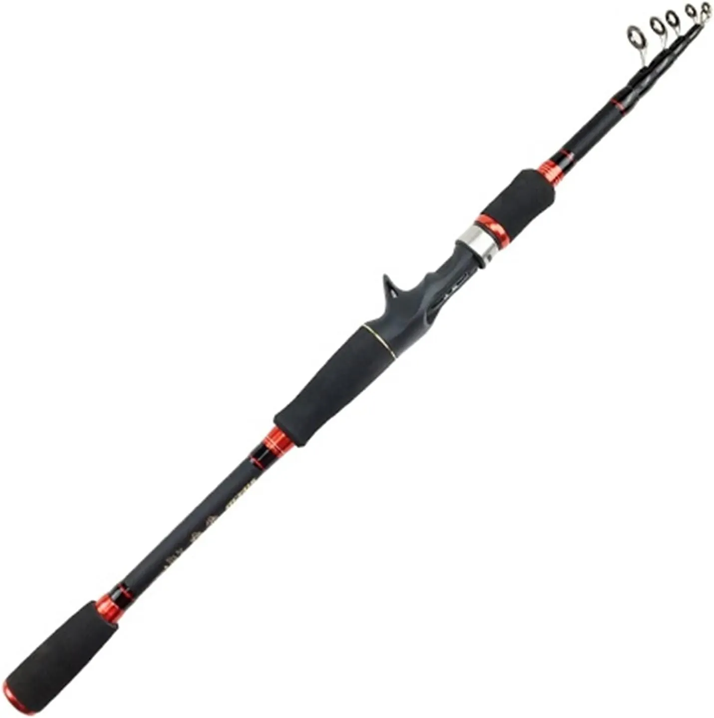 Fishing Rod Combos Travel Fishing Rod Spinning Casting Rod 1.8M 2.1M 2.4M 2.7M Carbon Rod Telescopic Fishing Rod Fishing Tackle Fishing Gear Set (Gun Handle 1.8m)