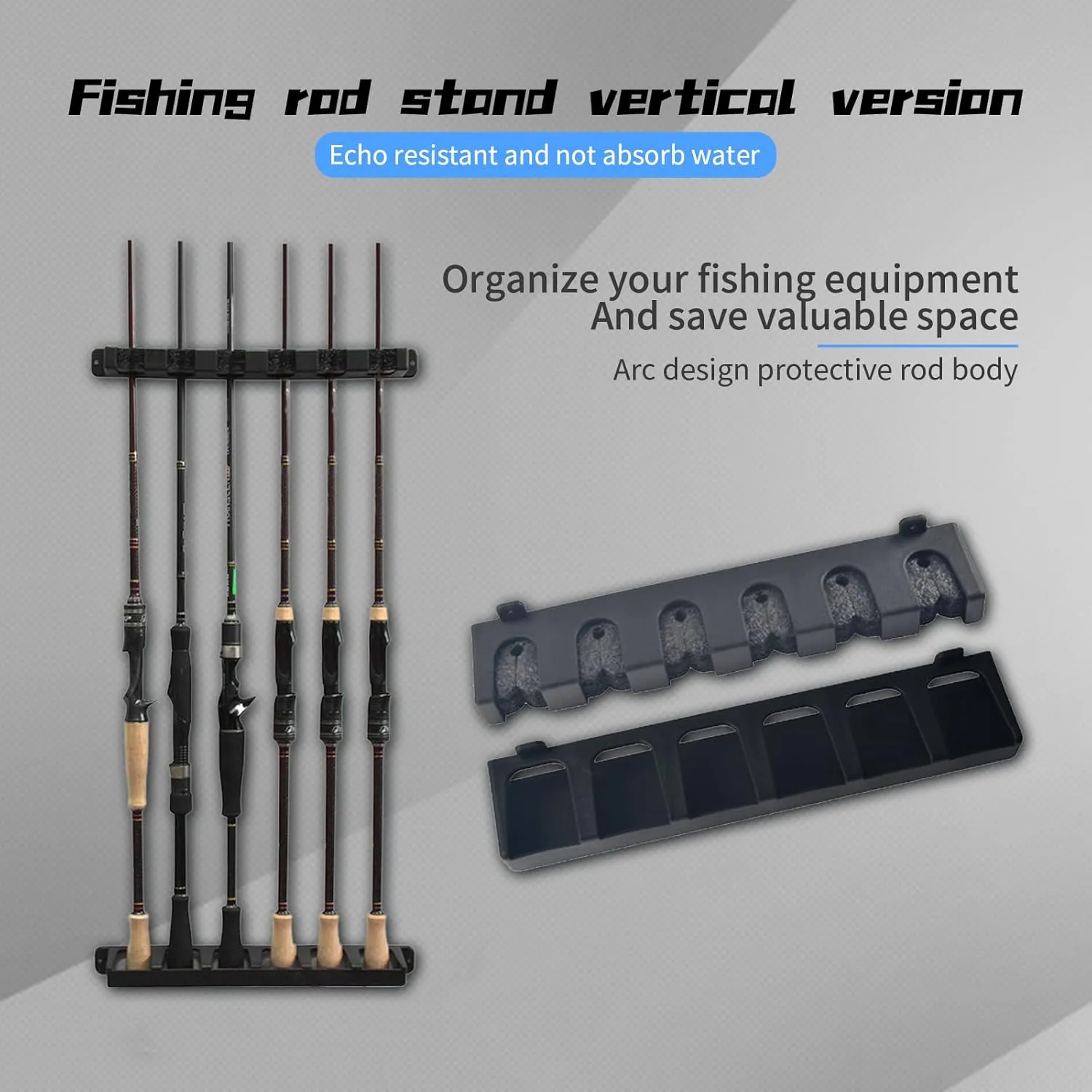 Fishing Rod Holder 360° Rotating Portable Rack Organizer for Storage 16 Rod for Garage Boat, Truck, Ground