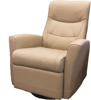 Fjords Oslo Swing Relaxer Recliner Norwegian Ergonomic Scandinavian Lounge Reclining Chair Furniture Nordic Line Stone Genuine Leather by Hjellegjerde