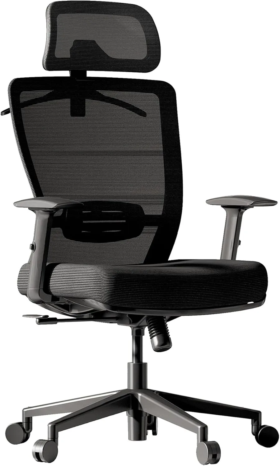 FLEXISPOT Ergonomic Office Chair, High Back Swivel Computer Chair, Home Office Desk Chairs, with 2D Headrest/Adjustable Back Support/Heavy Duty Base, Foam Seat Cushion, Black