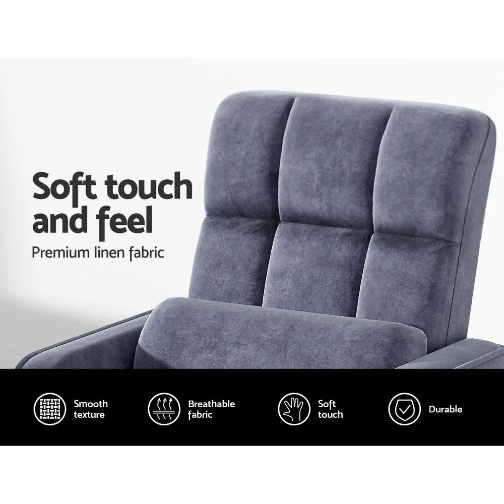 Floor Sofa Reclining Gaming Chair with Swivel Base - Charcoal