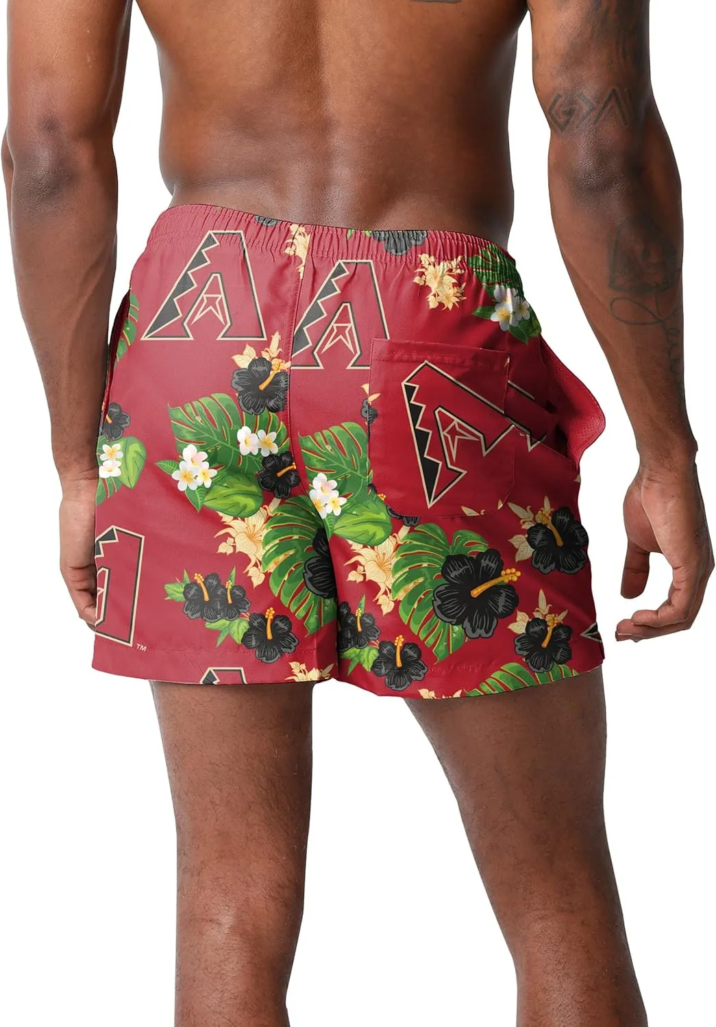 FOCO Men's MLB Team Logo Shorts Bathing Suit Swimming Trunks