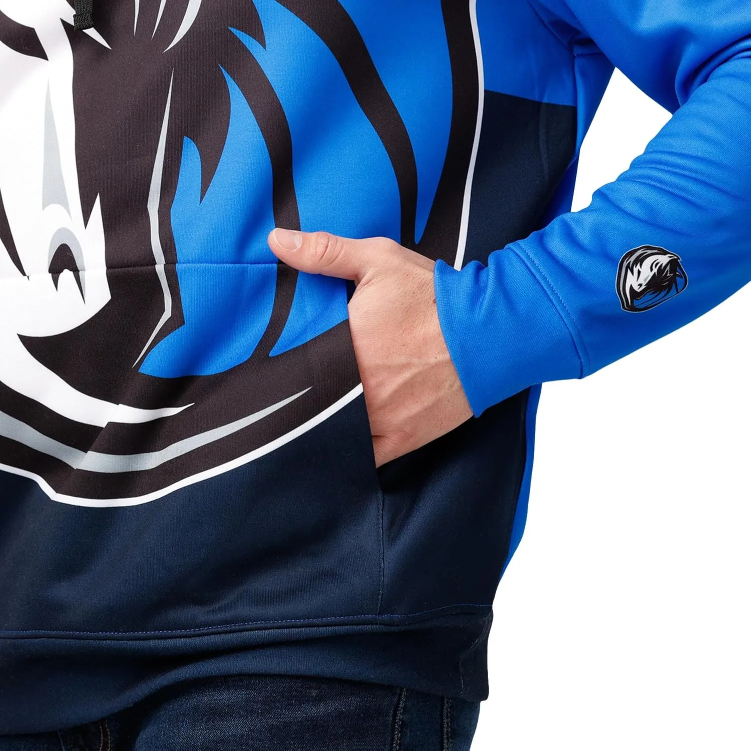 FOCO Men's NBA Team Logo Fashion Long Sleeve Pullover Hoodie