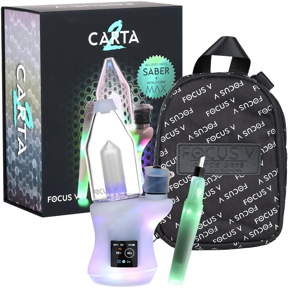 Focus V Carta 2 MAX Electric Dab Rig & Saber Hot Knife Deluxe Kit