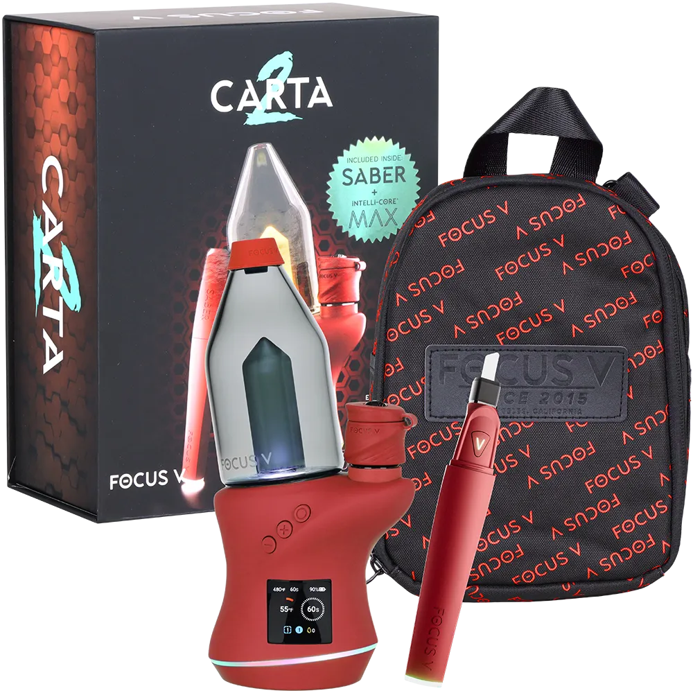 Focus V Carta 2 MAX Electric Dab Rig & Saber Hot Knife Deluxe Kit