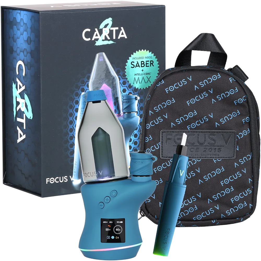 Focus V Carta 2 MAX Electric Dab Rig & Saber Hot Knife Deluxe Kit