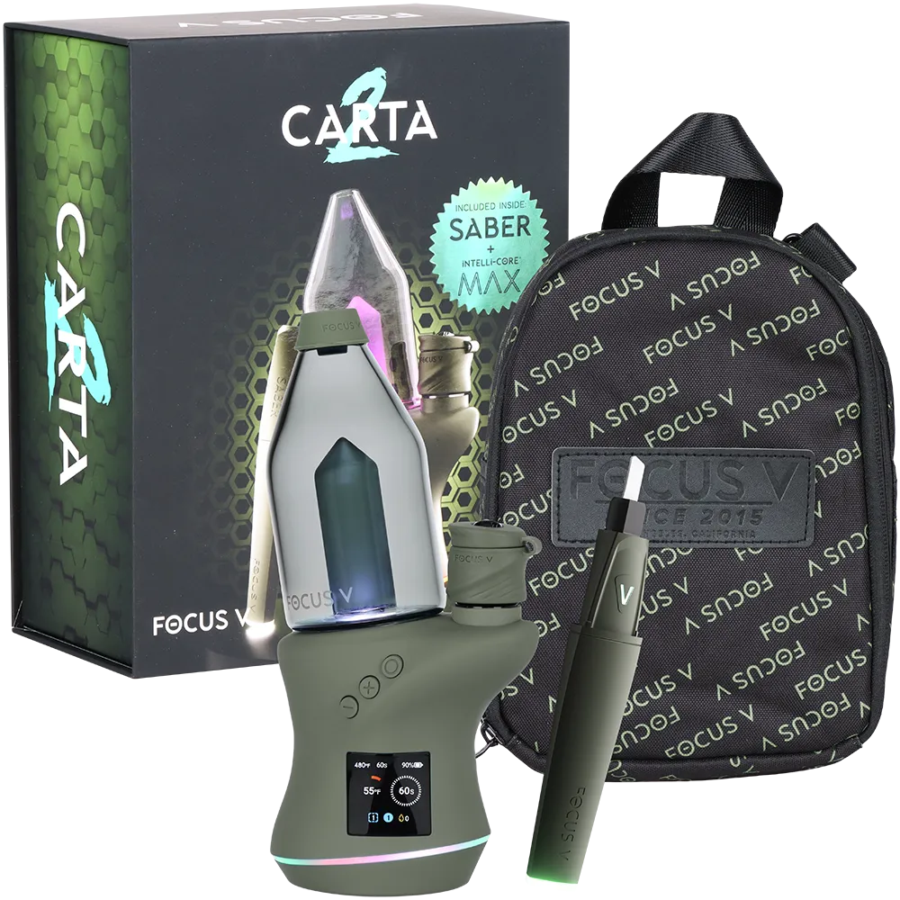 Focus V Carta 2 MAX Electric Dab Rig & Saber Hot Knife Deluxe Kit
