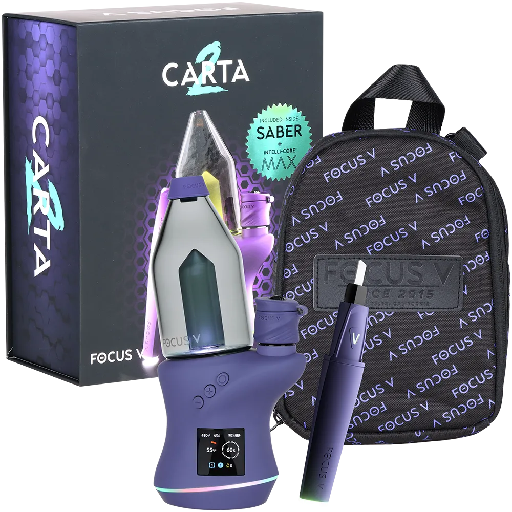 Focus V Carta 2 MAX Electric Dab Rig & Saber Hot Knife Deluxe Kit