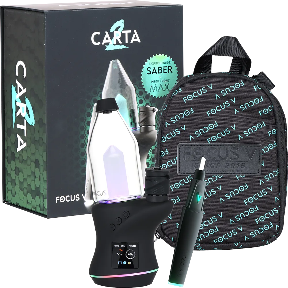 Focus V Carta 2 MAX Electric Dab Rig & Saber Hot Knife Deluxe Kit