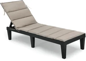 Foldable Outdoor Chaise Lounge Cushion,Water-Resistant Pool Lounge Chair Cushion,72 Inch Patio Reclining Sun Lounger Cushions