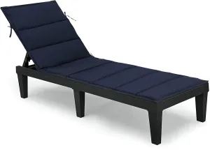 Foldable Outdoor Chaise Lounge Cushion,Water-Resistant Pool Lounge Chair Cushion,72 Inch Patio Reclining Sun Lounger Cushions