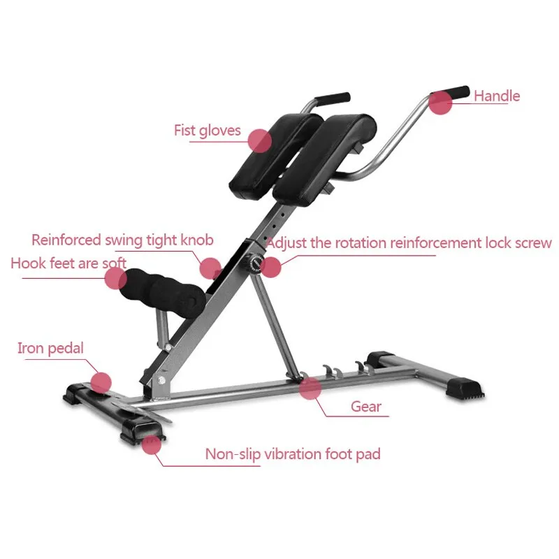 Foldable Roman Bench Back Hyperextension Machine