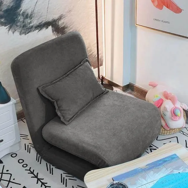 Foldable Single Sofa Bed Chair - Lazy Floor Seating