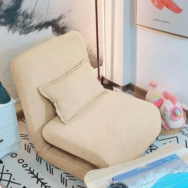 Foldable Single Sofa Bed Chair - Lazy Floor Seating