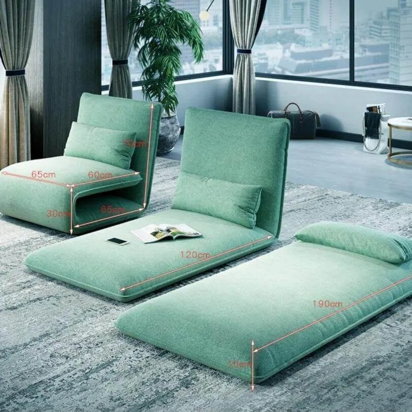Foldable Single Sofa Bed Chair - Lazy Floor Seating