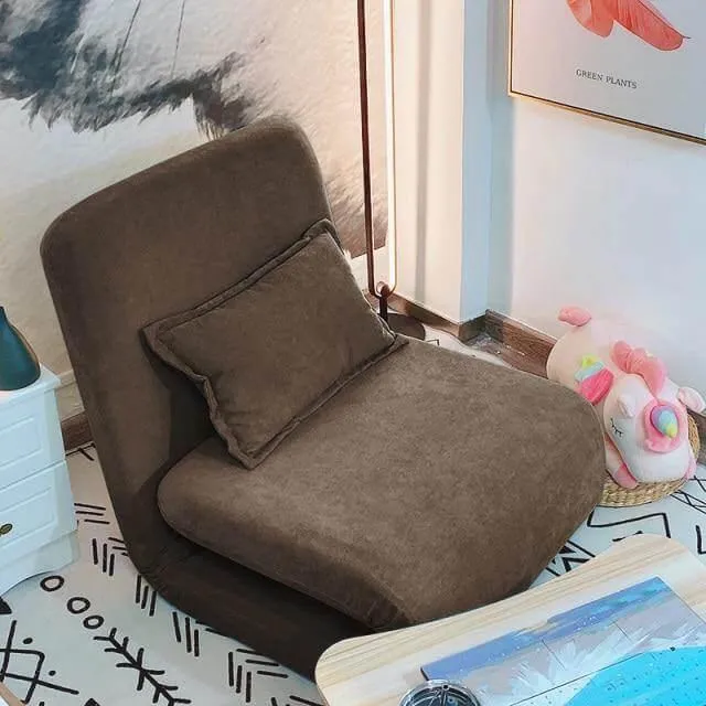 Foldable Single Sofa Bed Chair - Lazy Floor Seating