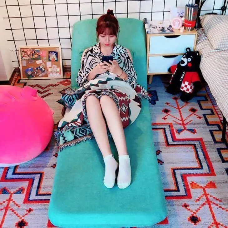 Foldable Single Sofa Bed Chair - Lazy Floor Seating