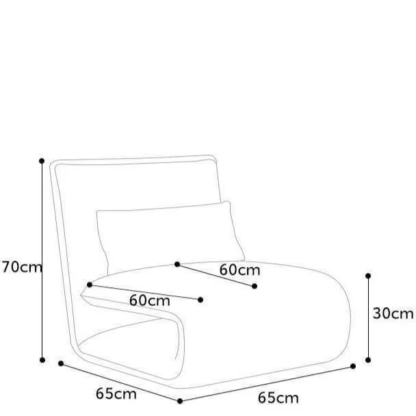 Foldable Single Sofa Bed Chair - Lazy Floor Seating