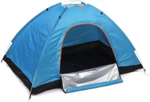 Foldable Waterproof Single-Door Free-to-Build Automatic Quick-Opening Outdoor Travel Camping Tent Beach Sun Shelter (Green) (Sky Blue)