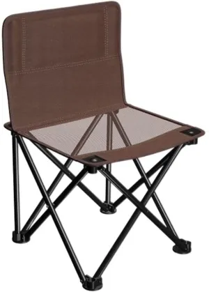 Folding Camping Chair Outdoor Folding Backrest Chair Portable Fishing Chair with Side Pocket Lightweight Leisure Chairs Padded Deck Chair Indoor Outdoor Folding Chair