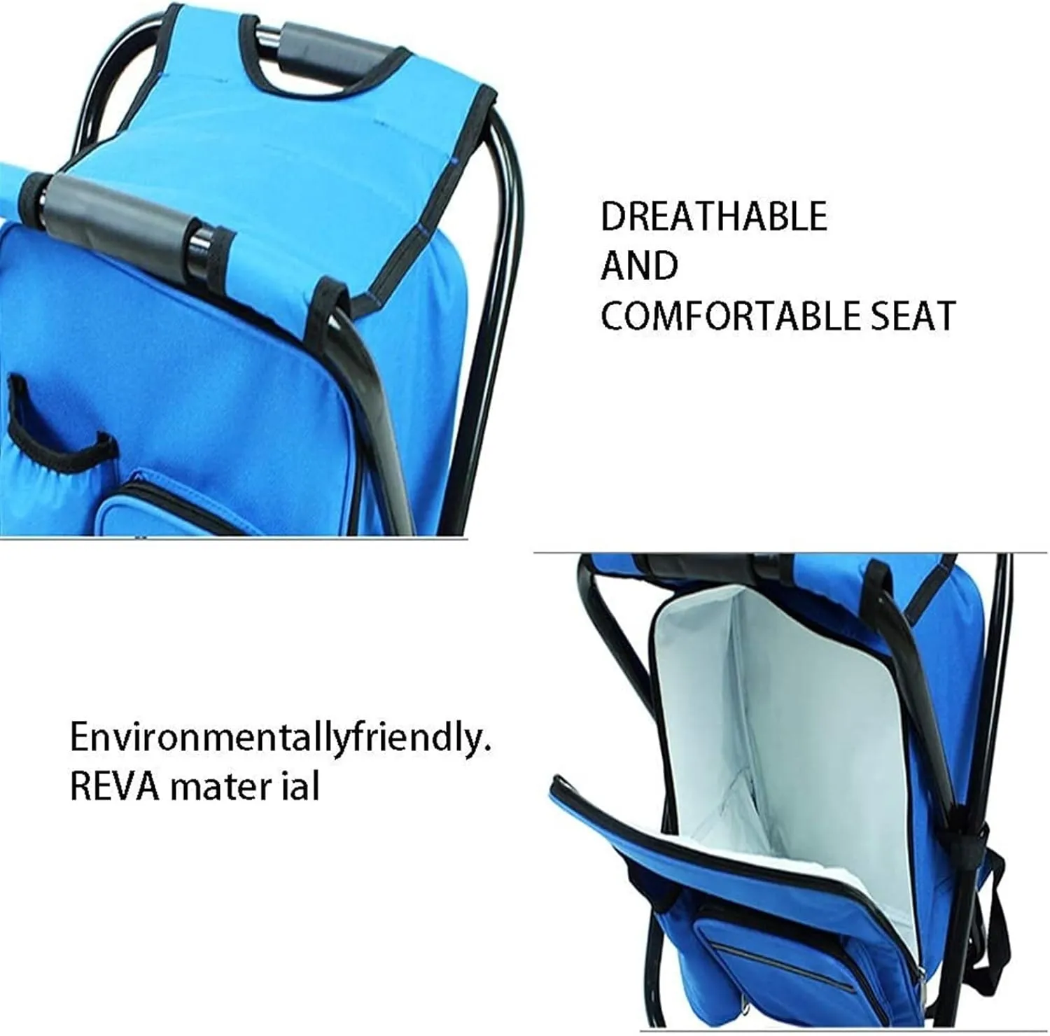 Folding Camping Outdoor Leisure Fishing Chair, Heavy Duty High, Stable Structure, Compact Portable Chairs Foldable(Green)