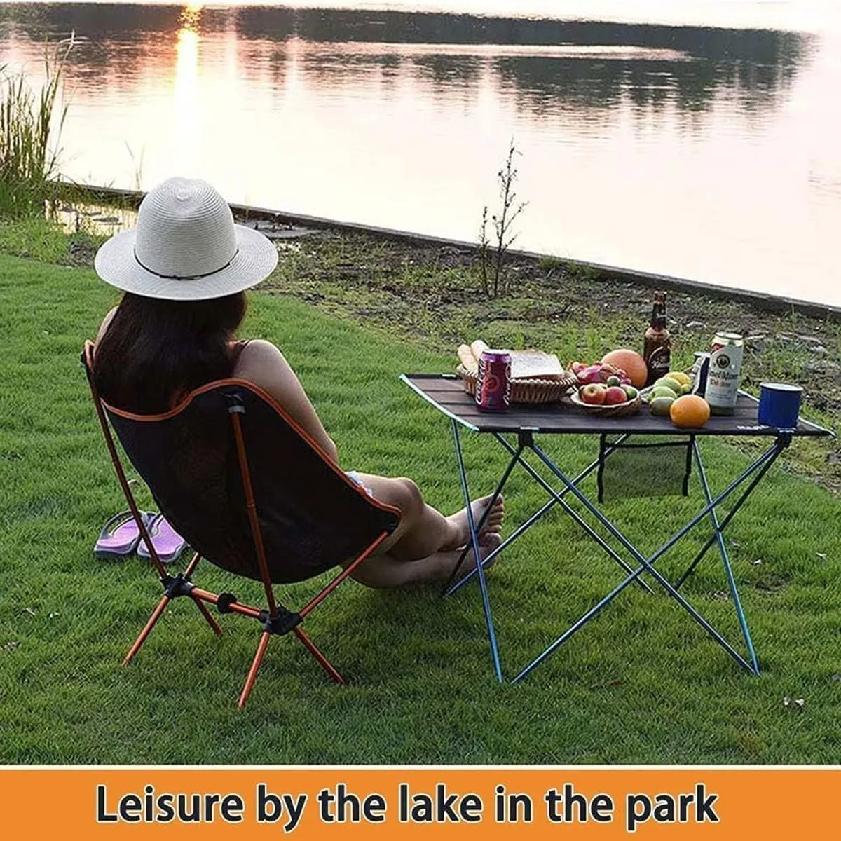Folding Camping Ultralight Camping Chair with Handbag Outdoor Portable Folding Chair for Picnic Beach Travel Hiking Fishing Chairs Chairs Foldable(Orange)