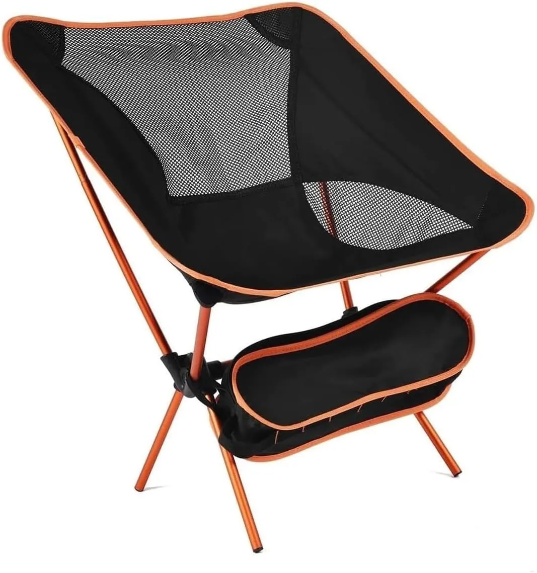 Folding Camping Ultralight Camping Chair with Handbag Outdoor Portable Folding Chair for Picnic Beach Travel Hiking Fishing Chairs Chairs Foldable(Orange)