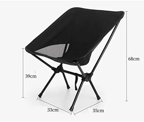 Folding Chair Portable Camping Fishing Bench Picnic Leisure Recliner Camping Chair(Color:Beige)