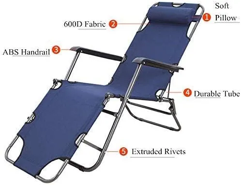 Folding Sun Lounger Folding Garden Chair Sun Loungers Outdoor Recliner Portable Back Fishing Chair Wild Camping Beach Stool Rest Bed Sunbed Needed