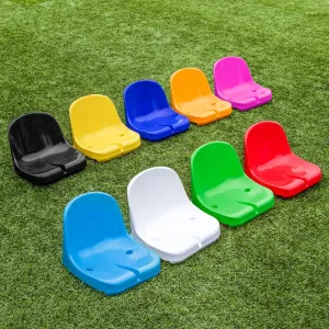 FORZA Plastic Shelter & Stadium Seats | Premium Moulded HDPE Sports Seating (Yellow, Pack of 10)