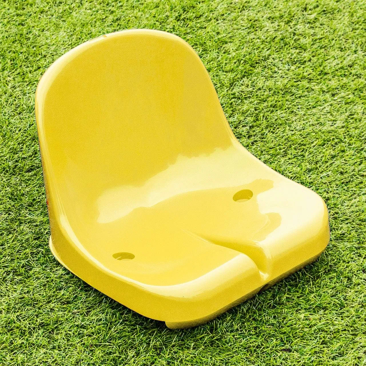 FORZA Plastic Shelter & Stadium Seats | Premium Moulded HDPE Sports Seating (Yellow, Pack of 10)