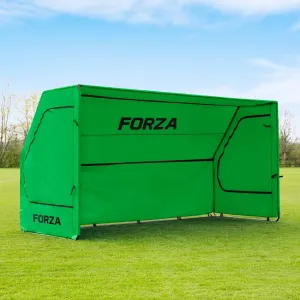 FORZA Portable Team Shelter | Durable Steel Frame Shelter for Sports Teams – Optional Benches & Multiple Colors (Green, Shelter Only)