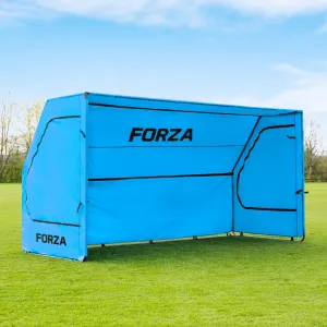 FORZA Portable Team Shelter | Durable Steel Frame Shelter for Sports Teams – Optional Benches & Multiple Colors (Sky Blue, Shelter Only)