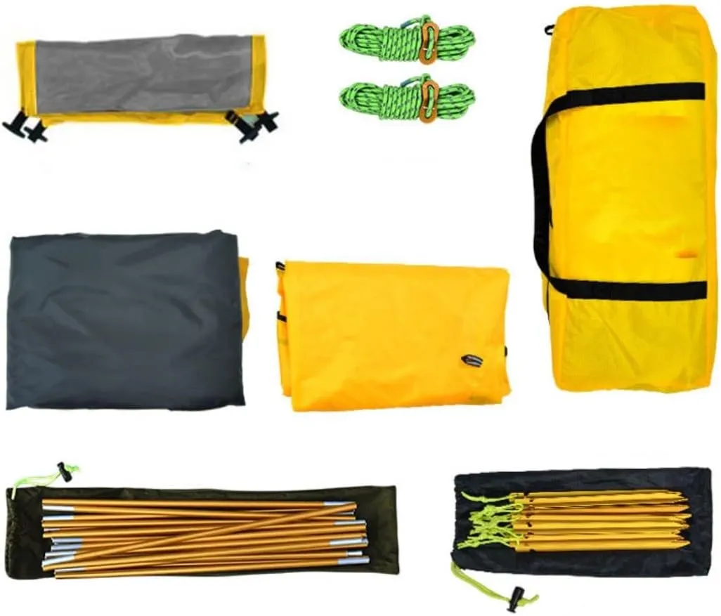 Four Seasons Double decker Tent,1/2/3/4 Person Weatherproof Tent,With foldable snow skirt hem,Suitable for outdoor camping, watching the starry sky, resting at night, and going on wild trips