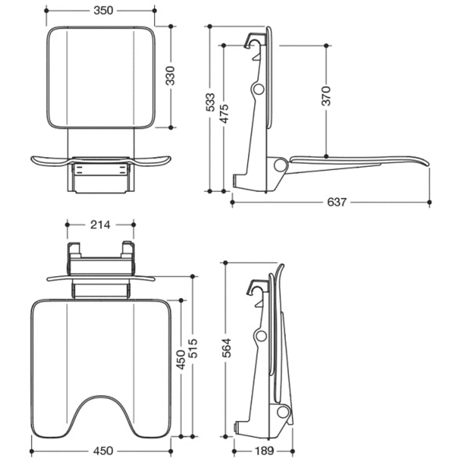Freestyle Hanging Horseshoe Seat with a Backrest - White