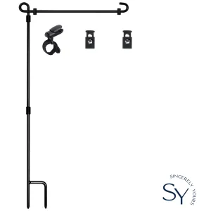Garden Flag Stand - Garden Flag Pole with Fasteners