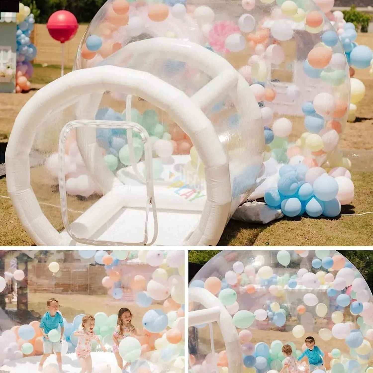 Garden Igloo Dome Inflatable Bubble House Sky Inflatable Bubble House Transparent PVC Waterproof Camping Bubble House,Rainproof Outdoor Tent for Outdoor Party Starry (Clear Bubble House 10ft)