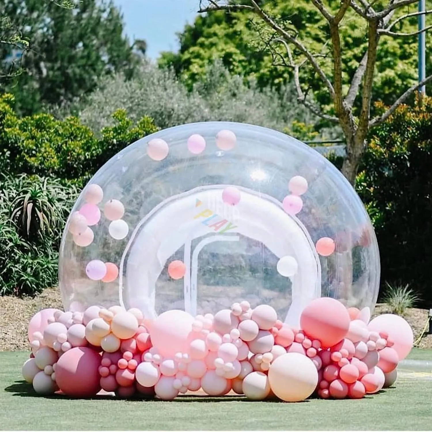Garden Igloo Dome Inflatable Bubble House Sky Inflatable Bubble House Transparent PVC Waterproof Camping Bubble House,Rainproof Outdoor Tent for Outdoor Party Starry (Clear Bubble House 10ft)