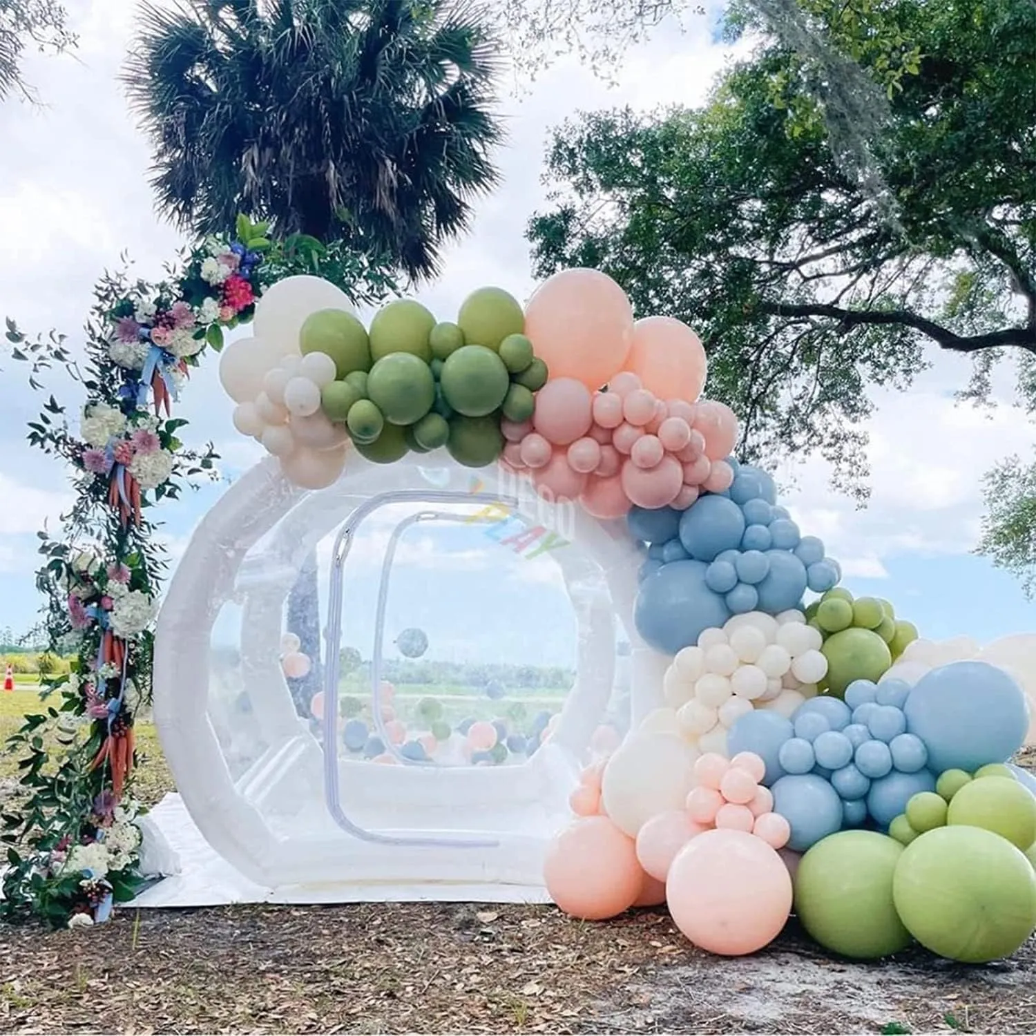 Garden Igloo Dome Inflatable Bubble House Sky Inflatable Bubble House Transparent PVC Waterproof Camping Bubble House,Rainproof Outdoor Tent for Outdoor Party Starry (Clear Bubble House 10ft)