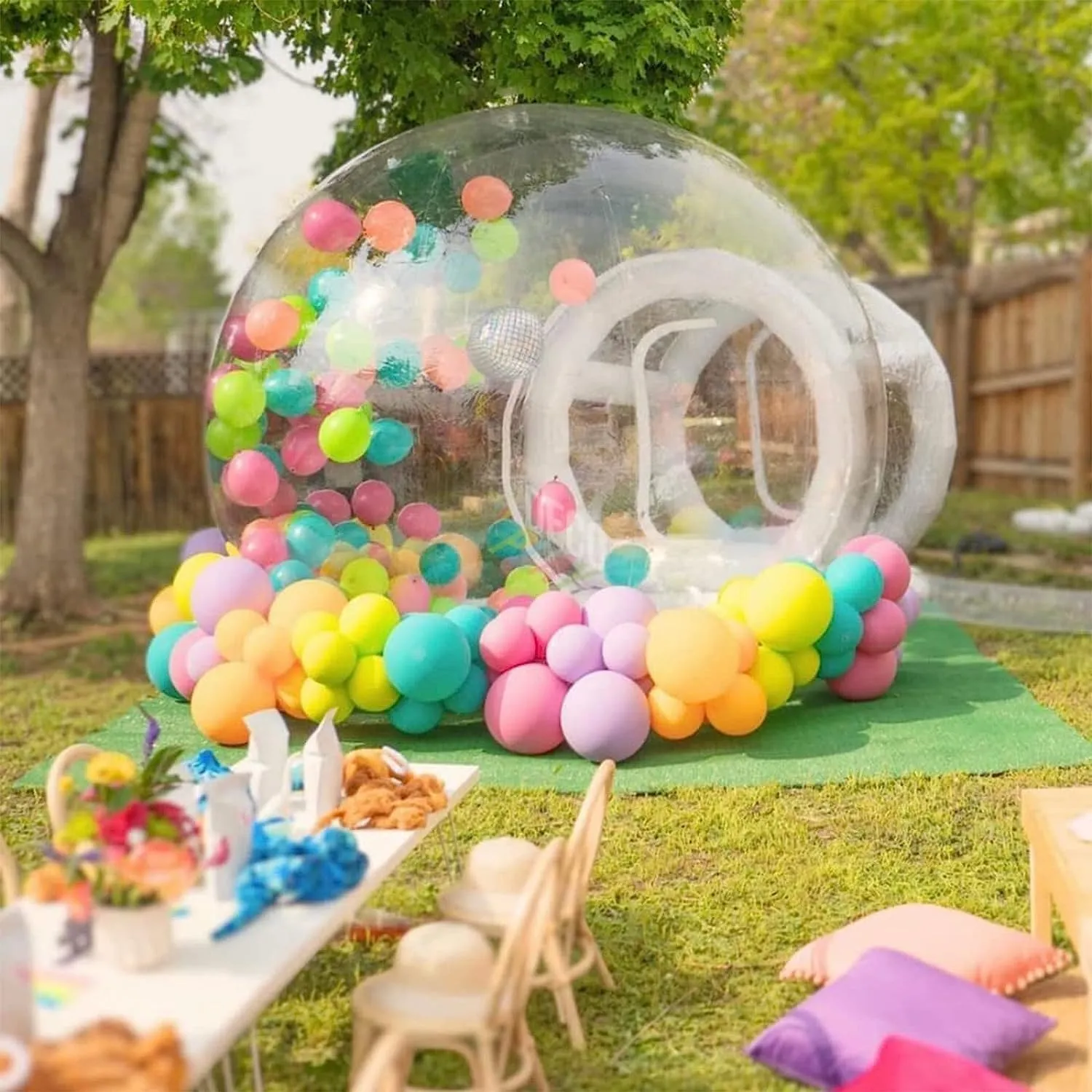 Garden Igloo Dome Inflatable Bubble House Sky Inflatable Bubble House Transparent PVC Waterproof Camping Bubble House,Rainproof Outdoor Tent for Outdoor Party Starry (Clear Bubble House 10ft)