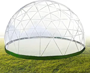 Garden Igloo Dome Transparent Cover(Without Tent Frame), 12 ft Dome Bubble Tent Cover, Outdoor Clear Dome Camping Cabin Bubble Tent Transparent Cover, for Patios and Dining Areas