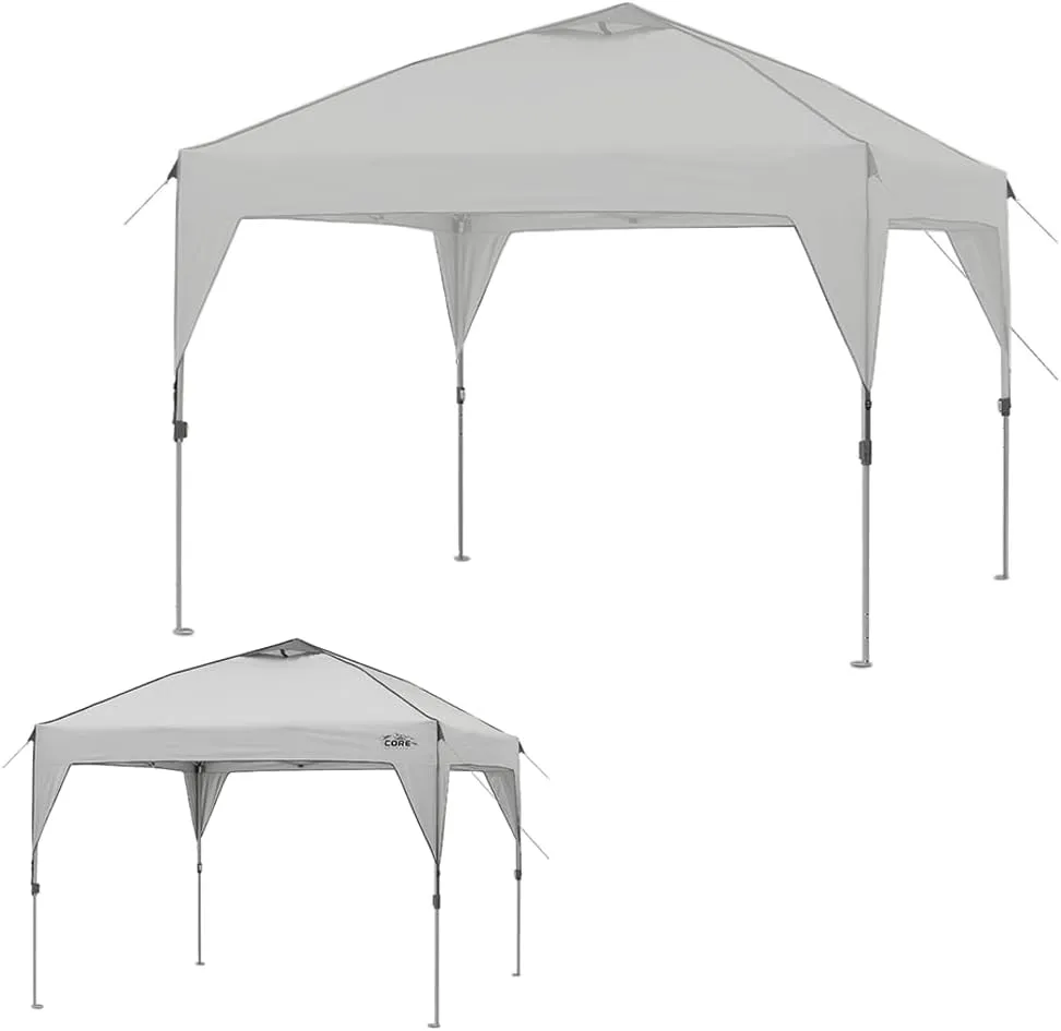 Garden Winds Custom Fit Replacement Canopy Top Cover Compatible with The Core Equipment 40017 10' X 10' Instant Shelter Pop Up - Upgraded Performance RIPLOCK 350 Fabric - Slate Gray