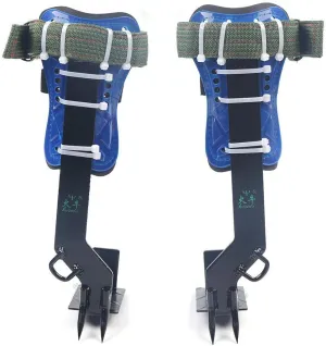 Gdrasuya10 Tree Climbing Spikes Stainless Steel Non-Slip Tree Climbing Tool Adjustable Climbing Tree Shoes 2 Gears Set Adjustable Lanyard Rope Rescue Belt (US Stock)
