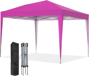 GDY 10x10ft Pop-up Paint Tent, Pop Up Canopy Tent, Instant Shelter Portable Outdoor Canopies, Portable Shelter Canopies, for Patio/Outdoor/Wedding Parties and Events, Rose Red