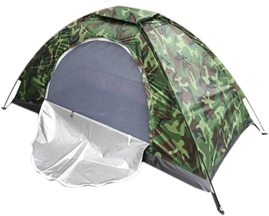 GeRRiT Tent 1-2 Man Camouflage Tent Waterproof Windproof for Outdoor Camping Hiking Lightweight Dome Tent Outdoor Camping