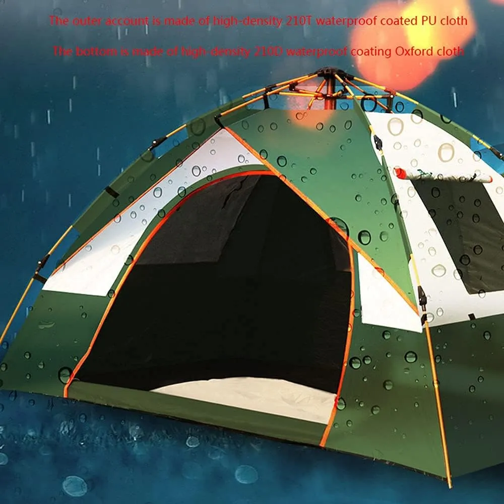 GeRRiT Tents Instant Pop up Family Camping,Quick Set up for Camping, Hiking, Fishing for 2-3 3-4Persons