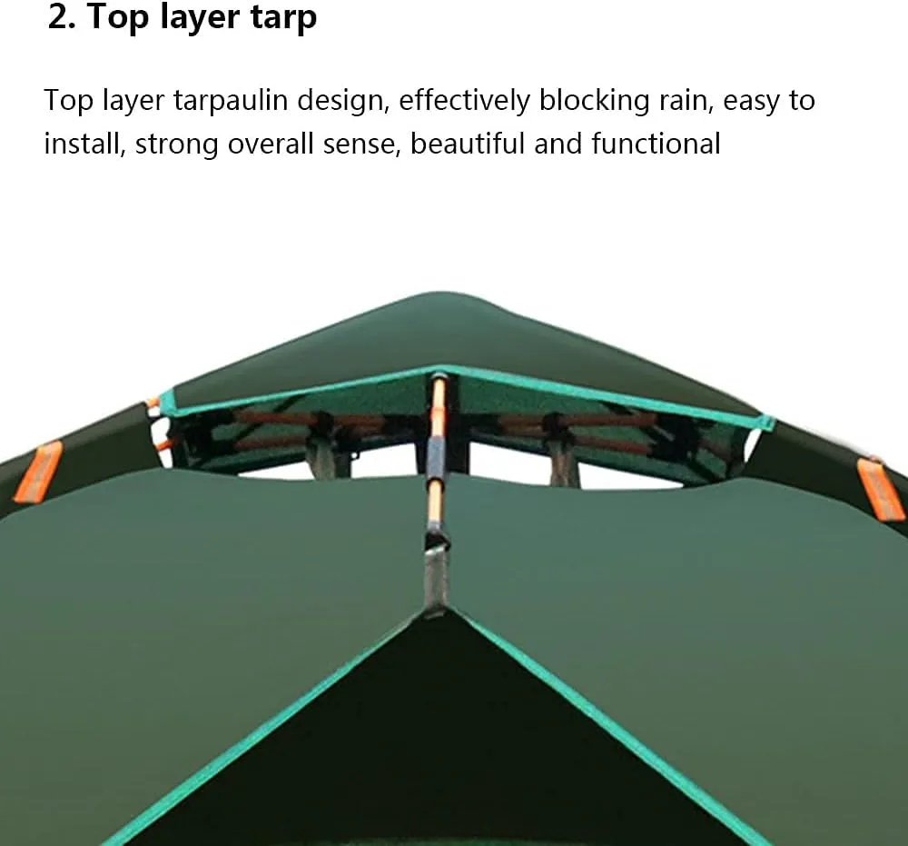 GeRRiT Tents Instant Pop up Family Camping,Quick Set up for Camping, Hiking, Fishing for 2-3 3-4Persons